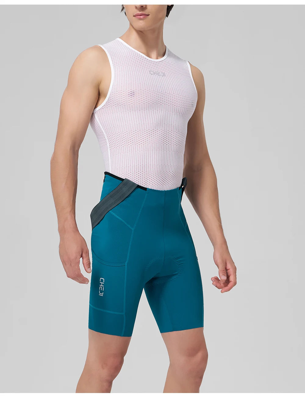 Men's Cycling Bib Shorts - Nylon Stretch Riding Shorts