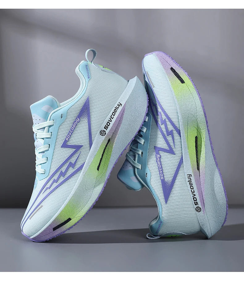 Men's Running Shoes - Air-Mesh Lace-Up Pair