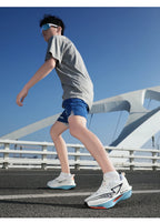 Men's Running Shoes - Air-Mesh Lace-Up Pair