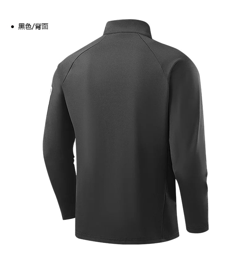 Men's Pullover - Three-Quarter-Sleeve Polyester Top