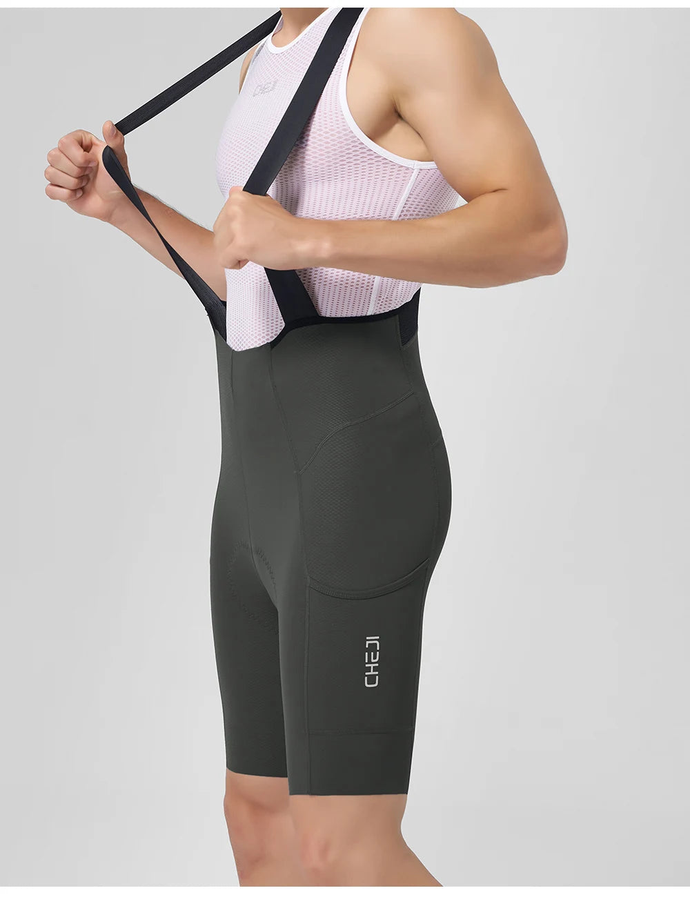Men's Cycling Bib Shorts - Nylon Stretch Riding Shorts
