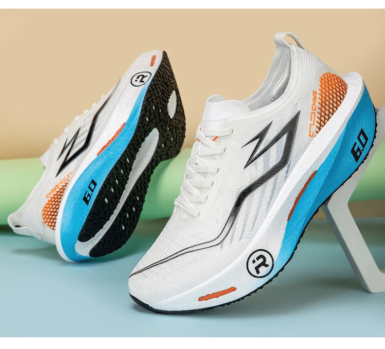 Men's Running Shoes - Air-Mesh Lace-Up Pair
