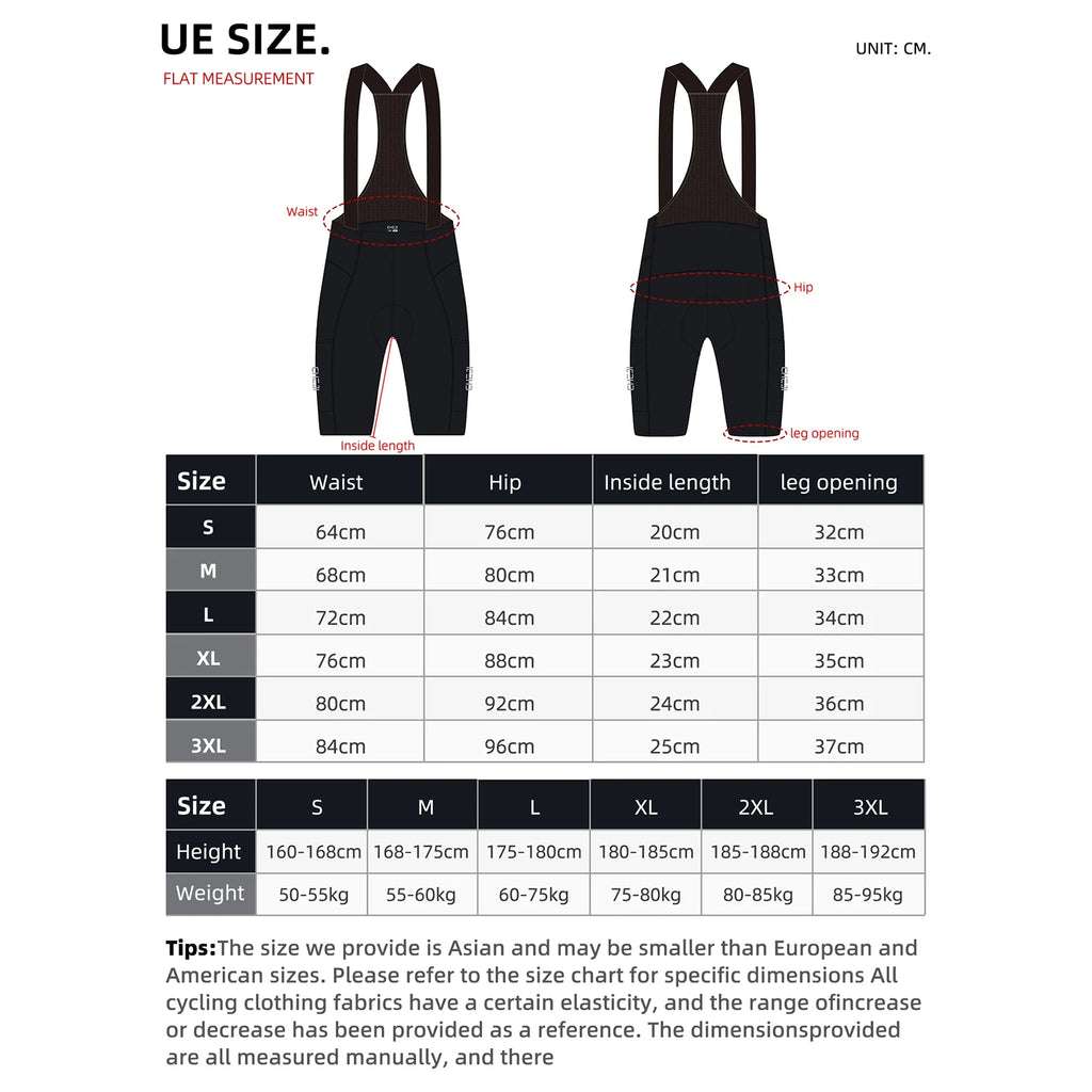 Men's Cycling Bib Shorts - Nylon Stretch Riding Shorts