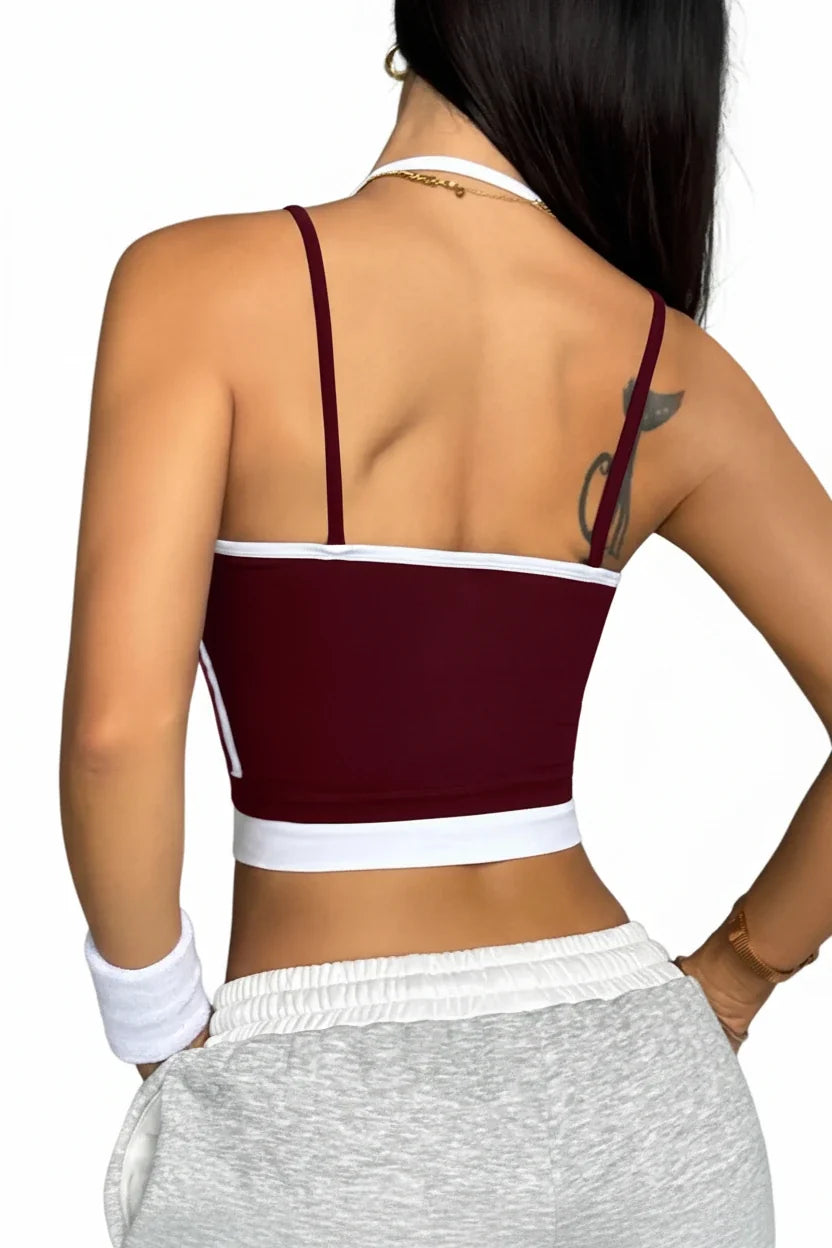 Women's Workout Top – Supportive Color Block