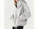 Women's Zip Hoodie - Loose Polyester Layer