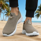 Men's Walking Shoes - Slip-On Mesh Sneakers
