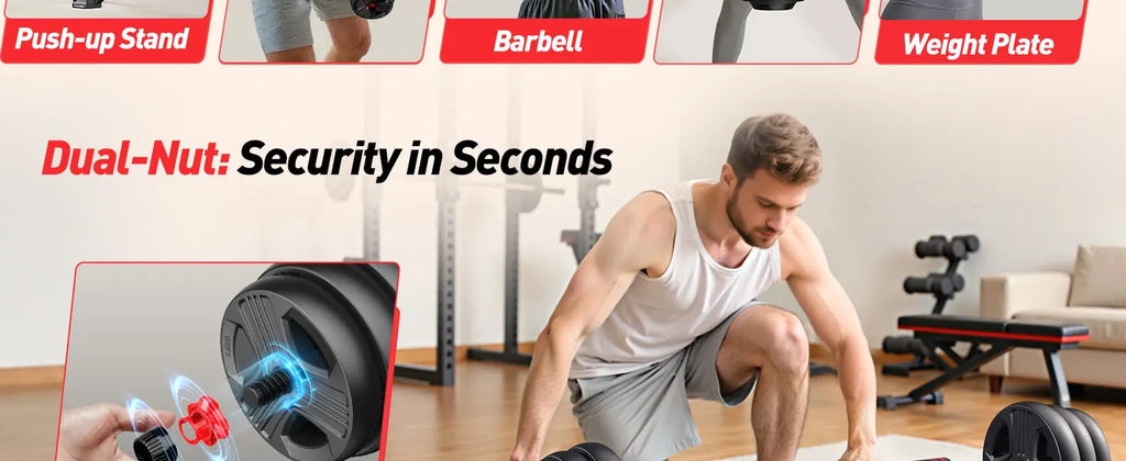 Adjustable Weight Set - 5-in-1 Free Weight System