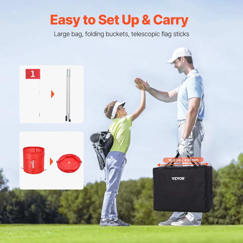 Backyard Golf Game - Portable Bucket Course Set
