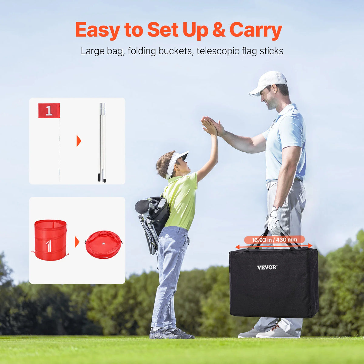 Backyard Golf Game - Portable Bucket Course Set