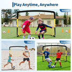 Soccer Goal Set - Two 6 × 4 ft Pop-Up Nets