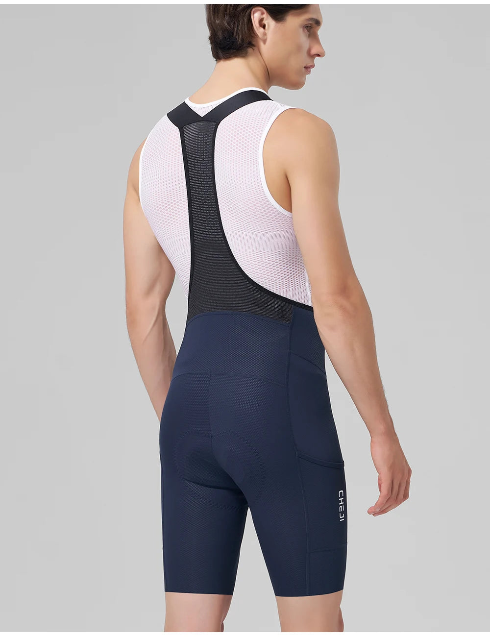 Men's Cycling Bib Shorts - Nylon Stretch Riding Shorts