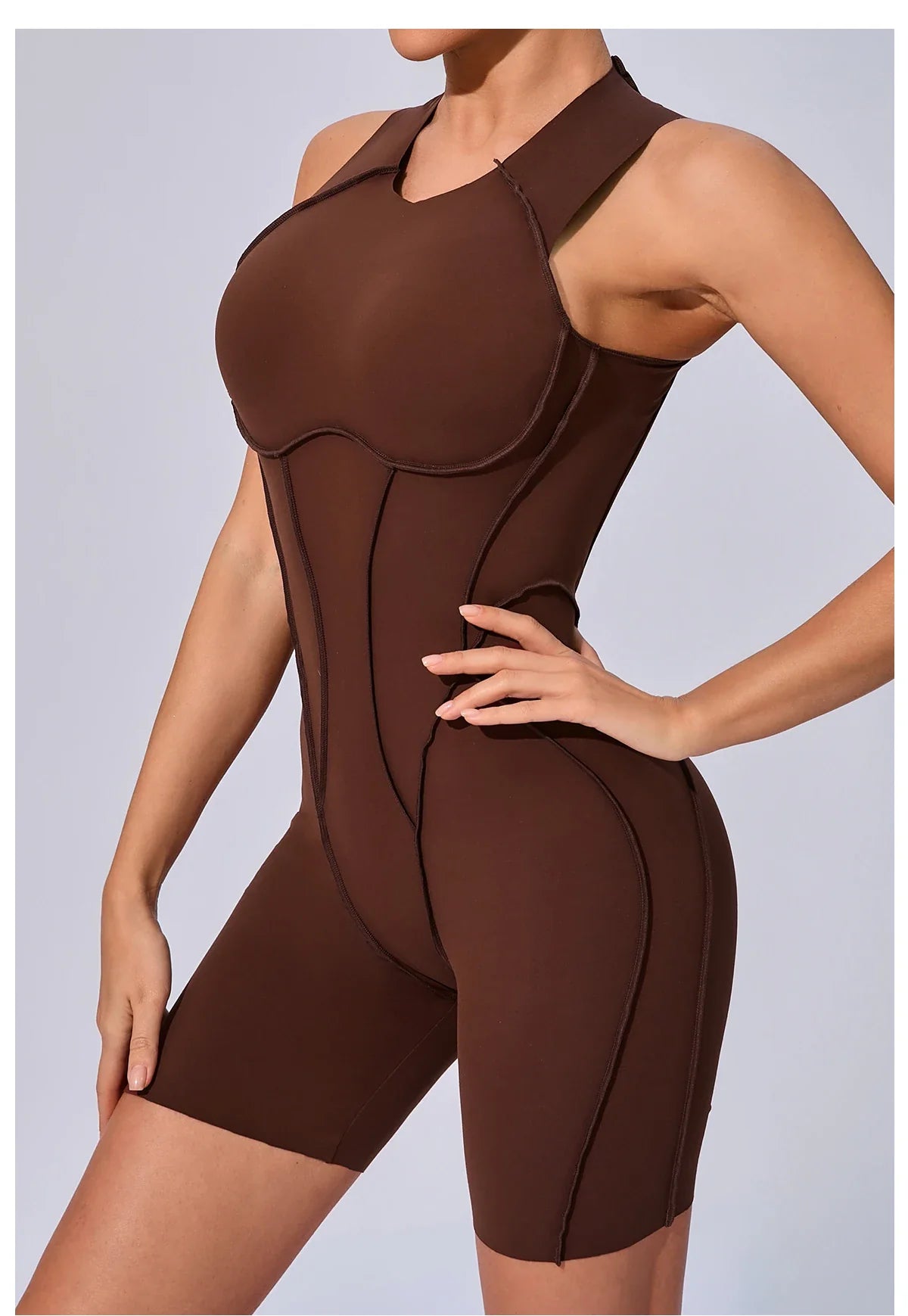 Women's Workout Jumpsuit – Padded Activewear Bodysuit