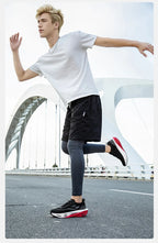 Men's Running Shoes - Air-Mesh Lace-Up Pair