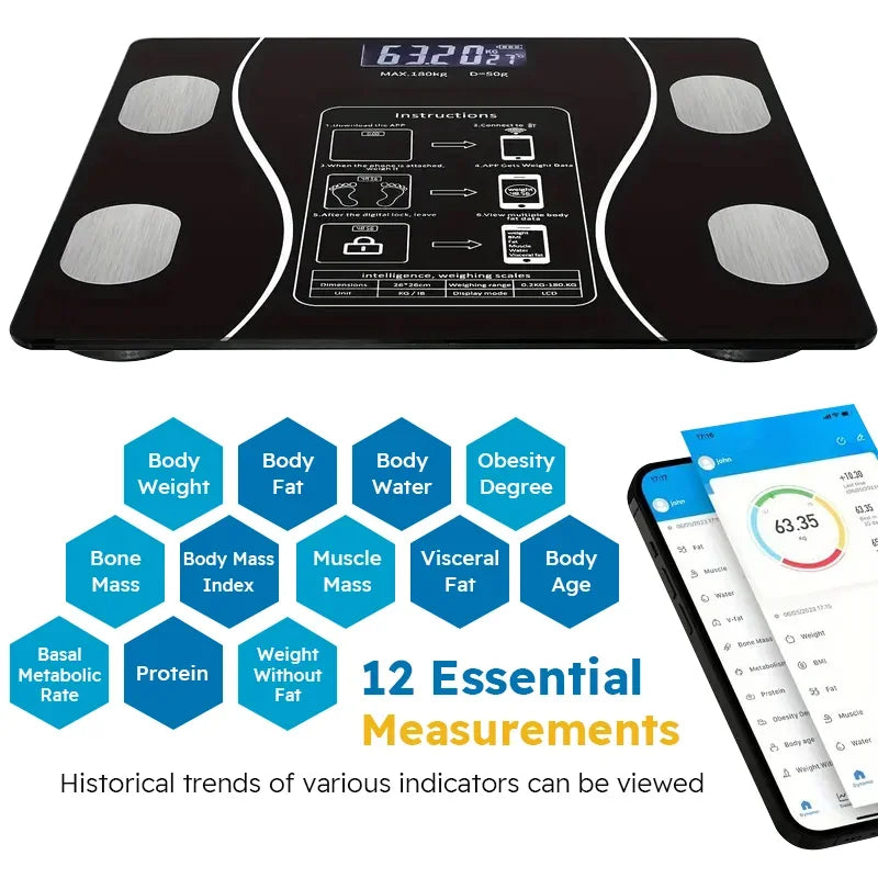 Smart Body Fat Scale – Digital Bathroom Scale - product view 6