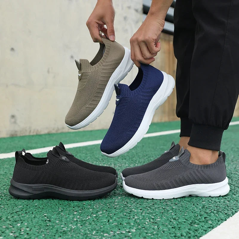 Men's Walking Shoes - Mesh Slip-On Pair