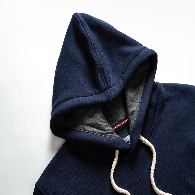 Men's Hoodie - Cotton-Blend Casual Pullover