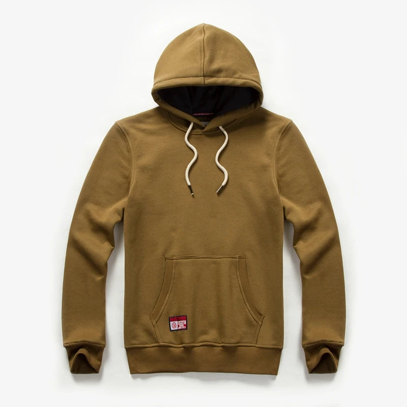 Men's Hoodie - Cotton-Blend Casual Pullover