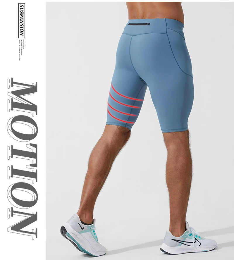Men's Compression Shorts - Running Tights with Pocket
