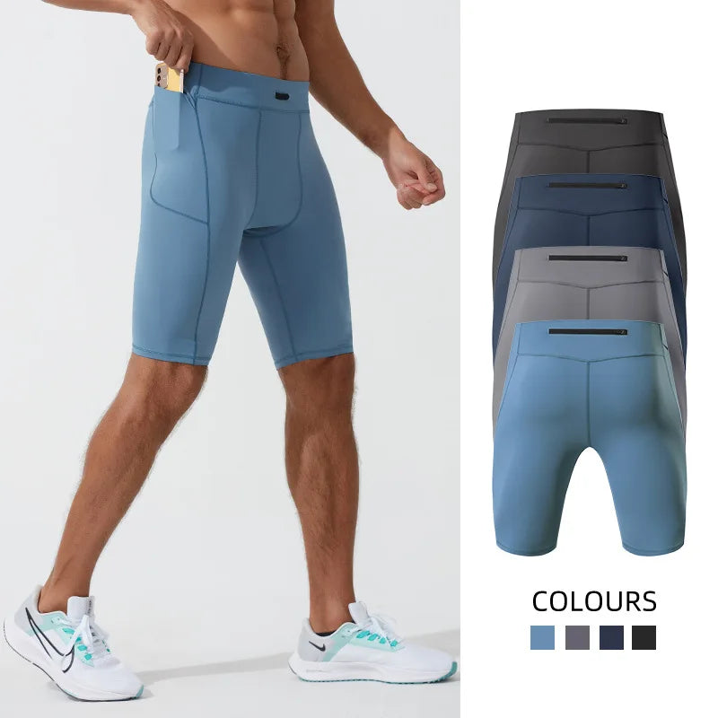 Men's Compression Shorts - Running Tights with Pocket
