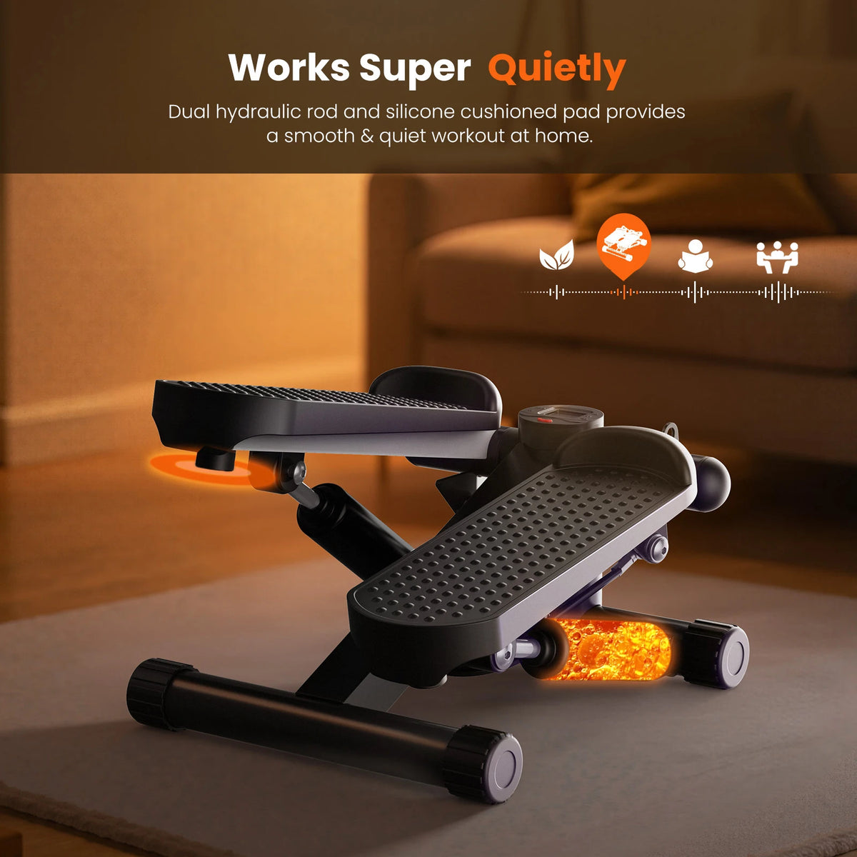Mini Stepper - Resistance-Band Cardio Trainer