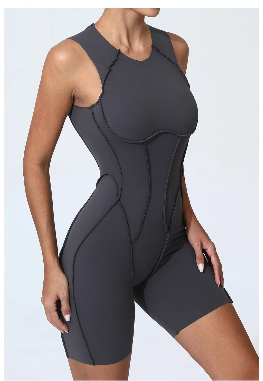 Women's Workout Jumpsuit – Padded Activewear Bodysuit