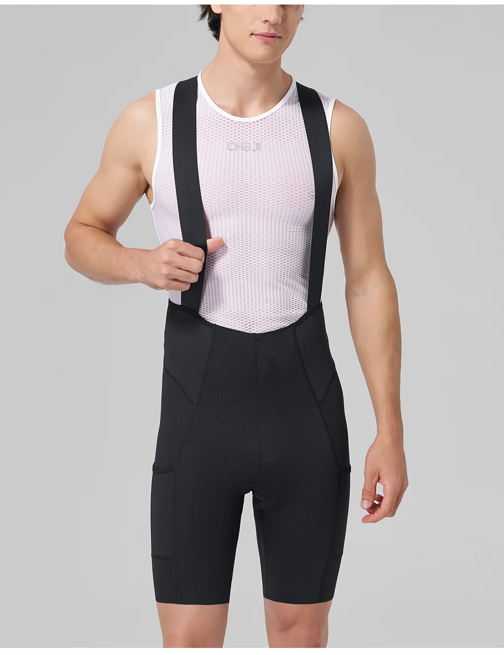 Men's Cycling Bib Shorts - Nylon Stretch Riding Shorts