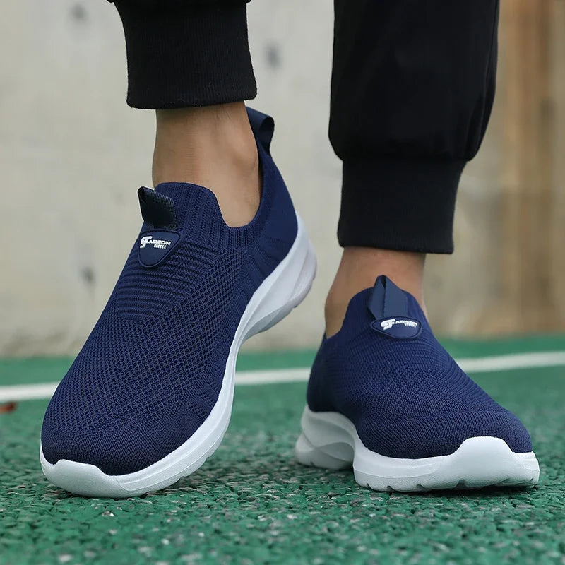 Men's Walking Shoes - Mesh Slip-On Pair