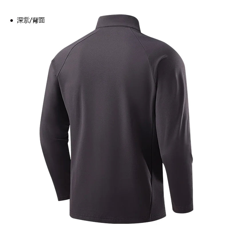 Men's Pullover - Three-Quarter-Sleeve Polyester Top