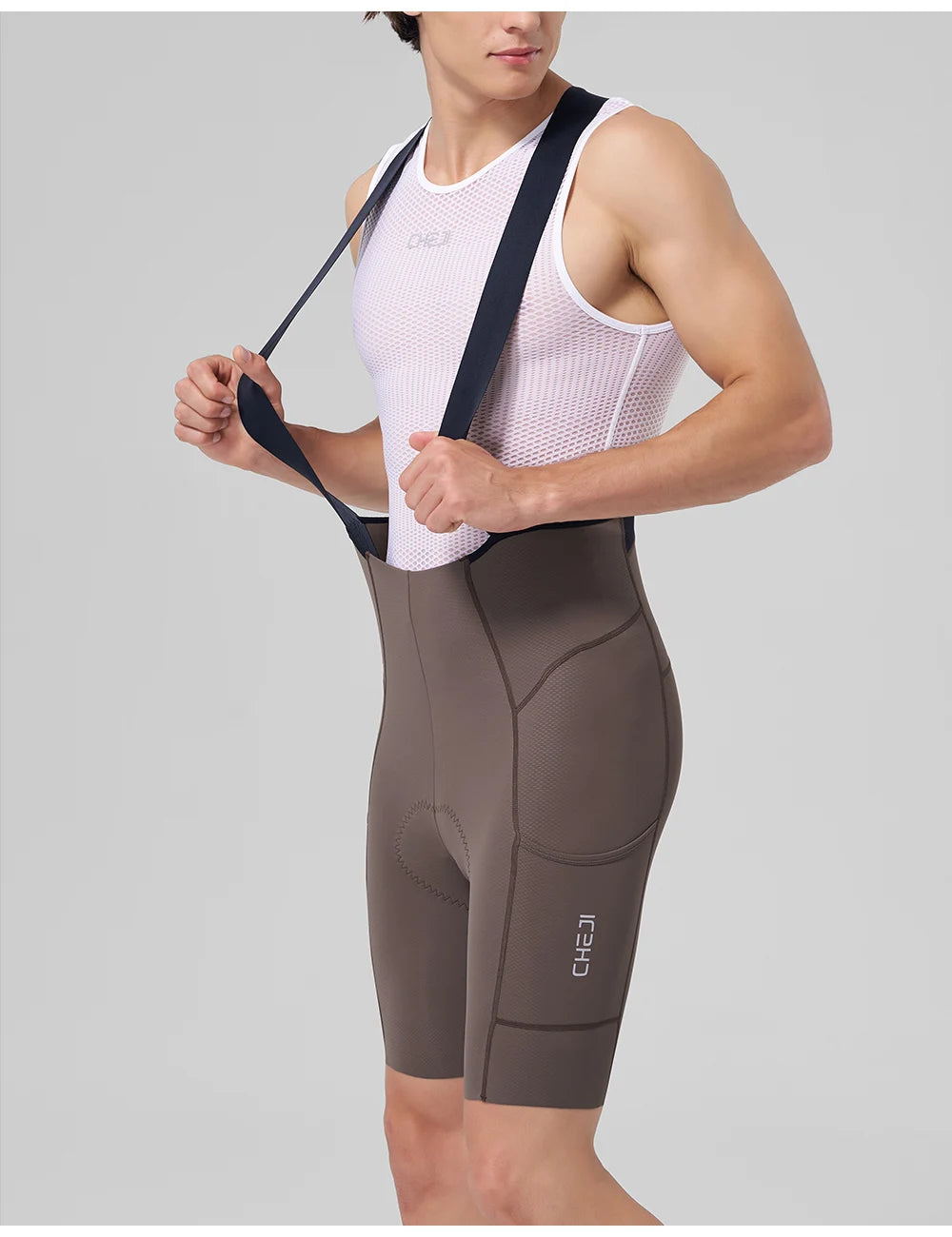 Men's Cycling Bib Shorts - Nylon Stretch Riding Shorts