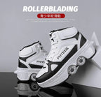 Women's Roller Skate Shoes - Four-Wheel Lace-Up Pair
