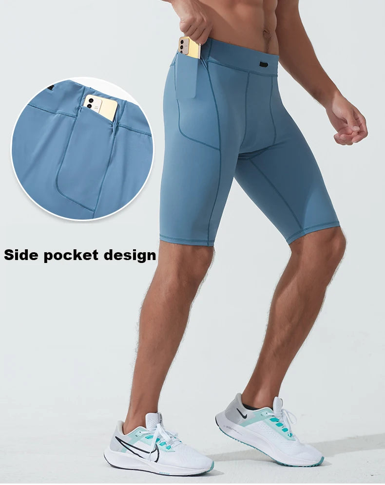 Men's Compression Shorts - Running Tights with Pocket