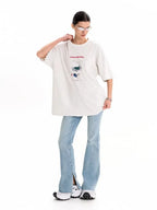 Duck Print Oversized Cotton T-Shirt – Loose Fit - product view 17