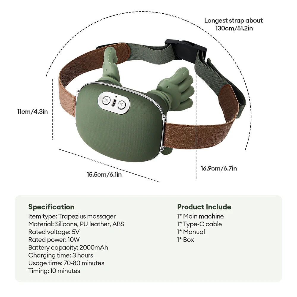 Neck Massager - Wireless Shoulder and Trapezius Device