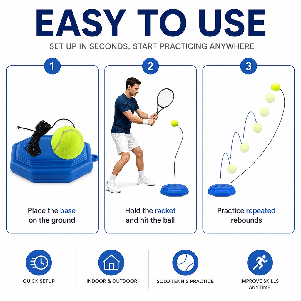 Tennis Trainer - Rebound Ball Practice Set