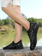 Men's Water Shoes - Mesh Lace-Up Aqua Shoes