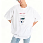 Duck Print Oversized Cotton T-Shirt – Loose Fit - product view 6