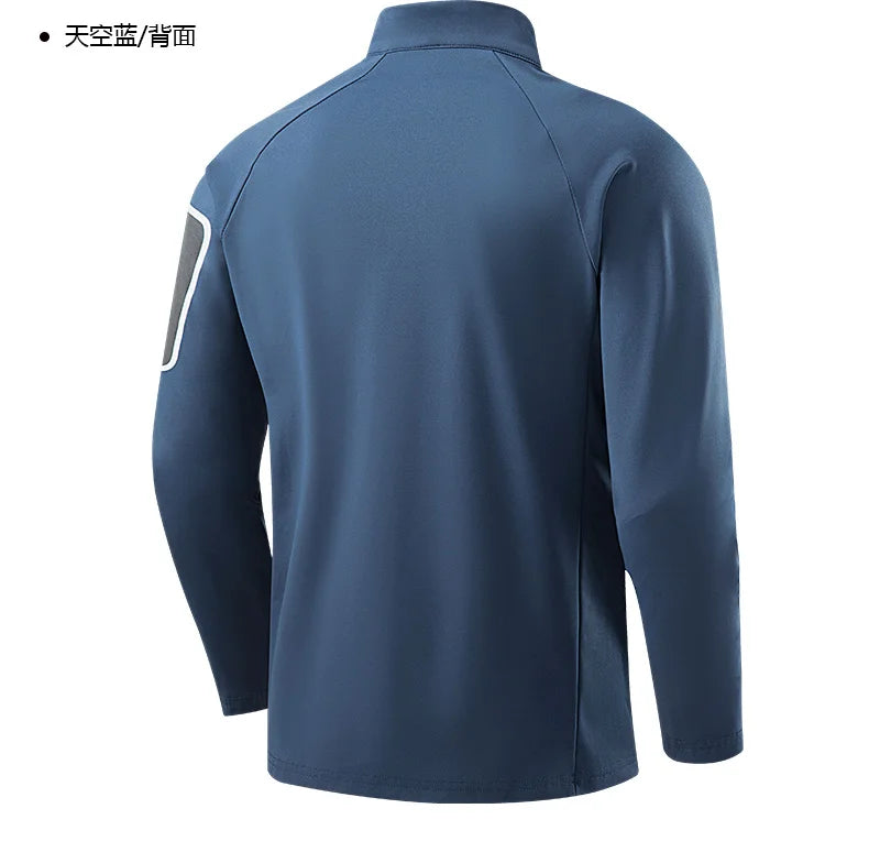 Men's Pullover - Three-Quarter-Sleeve Polyester Top