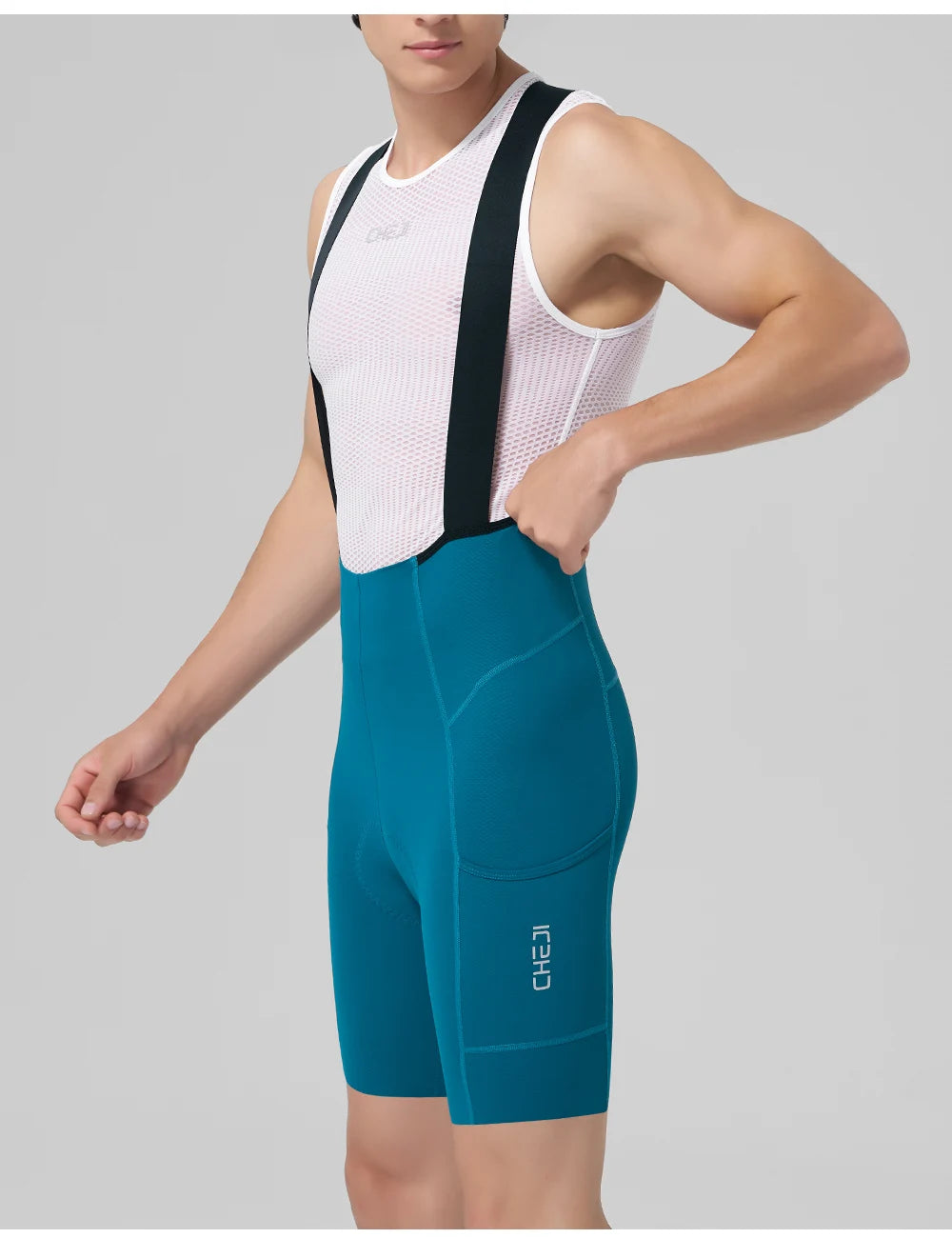 Men's Cycling Bib Shorts - Nylon Stretch Riding Shorts