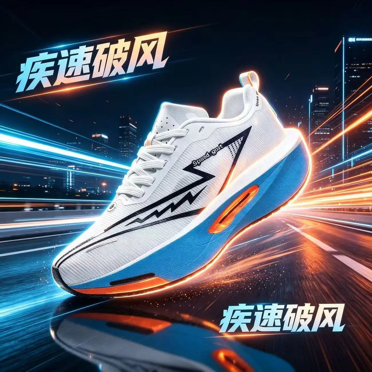 Men's Athletic Shoes - Mesh Lace-Up Pair