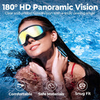 Women's Swim Goggles - Wide-View Adjustable Pair
