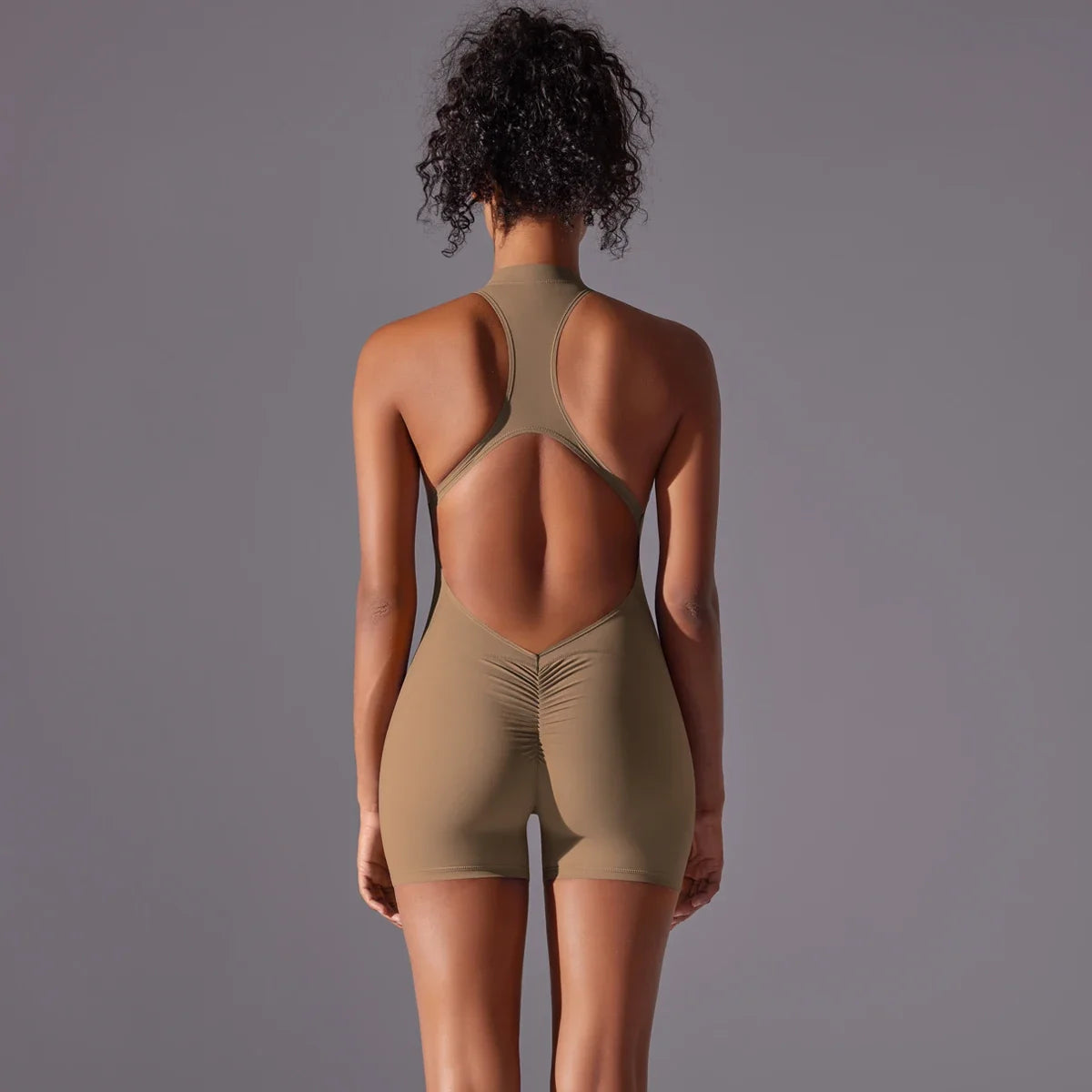 Women's Gym Jumpsuit – Backless Push – Up Style
