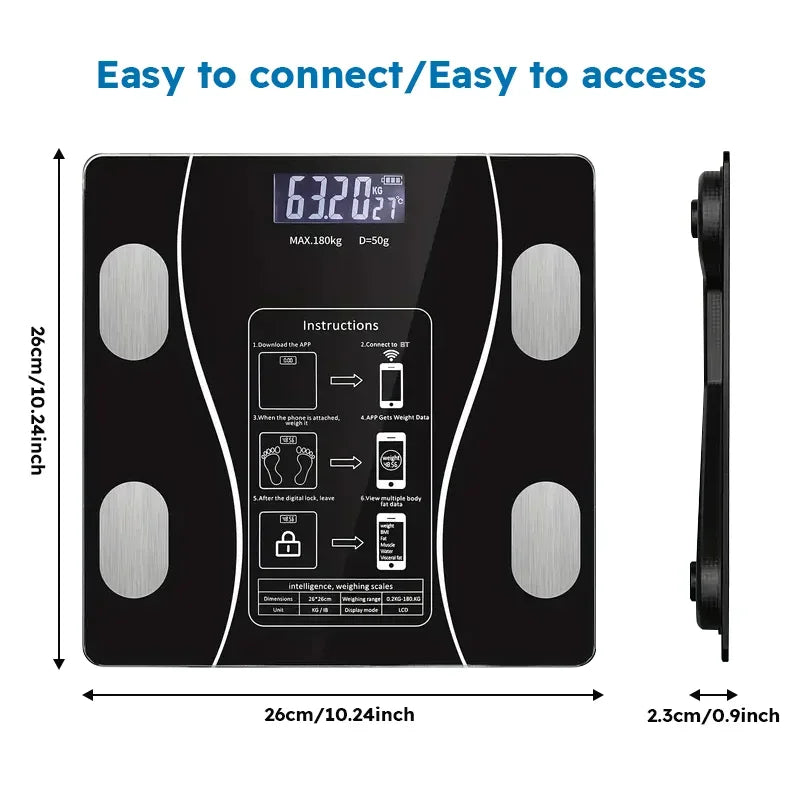Smart Body Fat Scale – Digital Bathroom Scale - product view 7