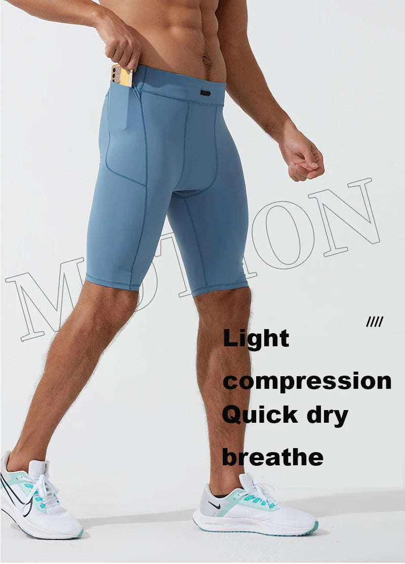 Men's Compression Shorts - Running Tights with Pocket