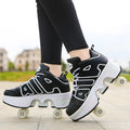 Women's Roller Skate Shoes - Four-Wheel Lace-Up Pair