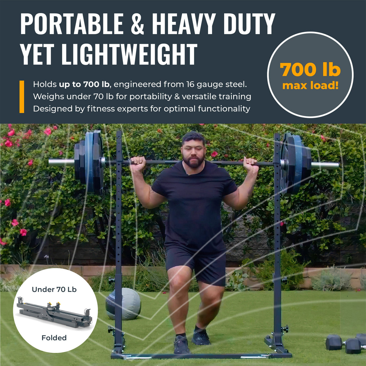 Squat Rack – Folding Portable Strength Rack