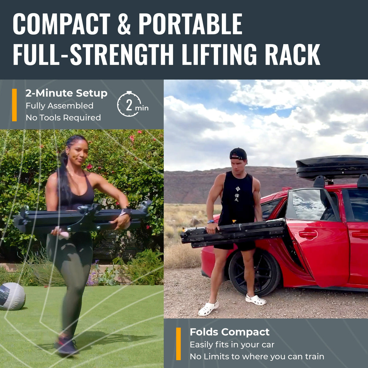 Squat Rack – Folding Portable Strength Rack