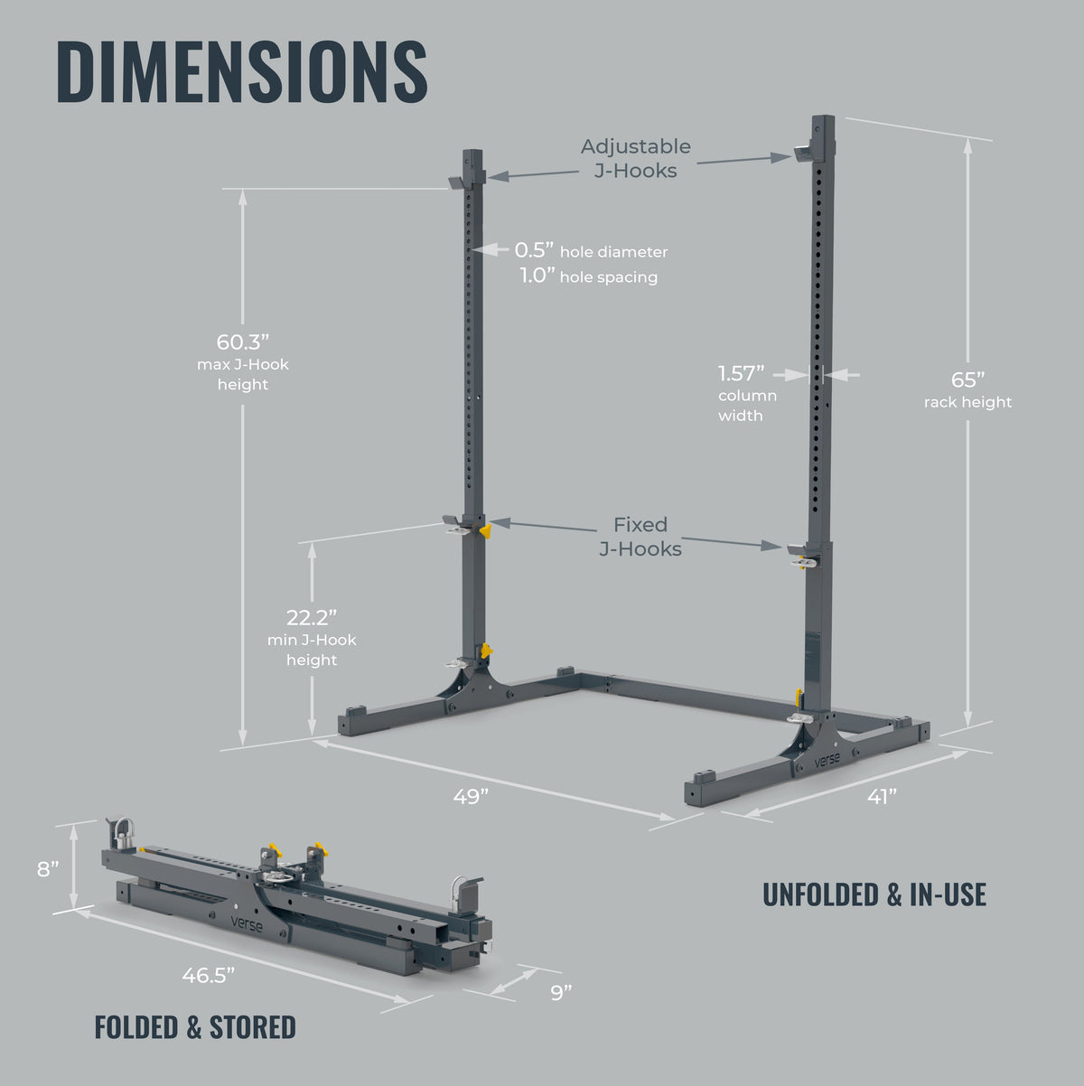 Squat Rack – Folding Portable Strength Rack