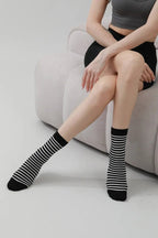 Striped Mid – Calf Socks – Retro Athletic Style