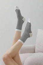 Striped Mid – Calf Socks – Retro Athletic Style