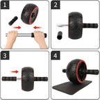 Ab Wheel Roller Strength Training Fitness Equipment Home Gym Exerciser Workouts Abdominal Muscle TrainerEstaliosFitEstaliosFit184448027;2026057;1778180100pTBZl